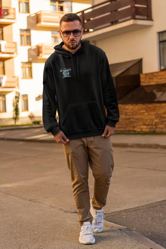 Fleece Hoodie - 'On the Gas' Vintage Rider Print