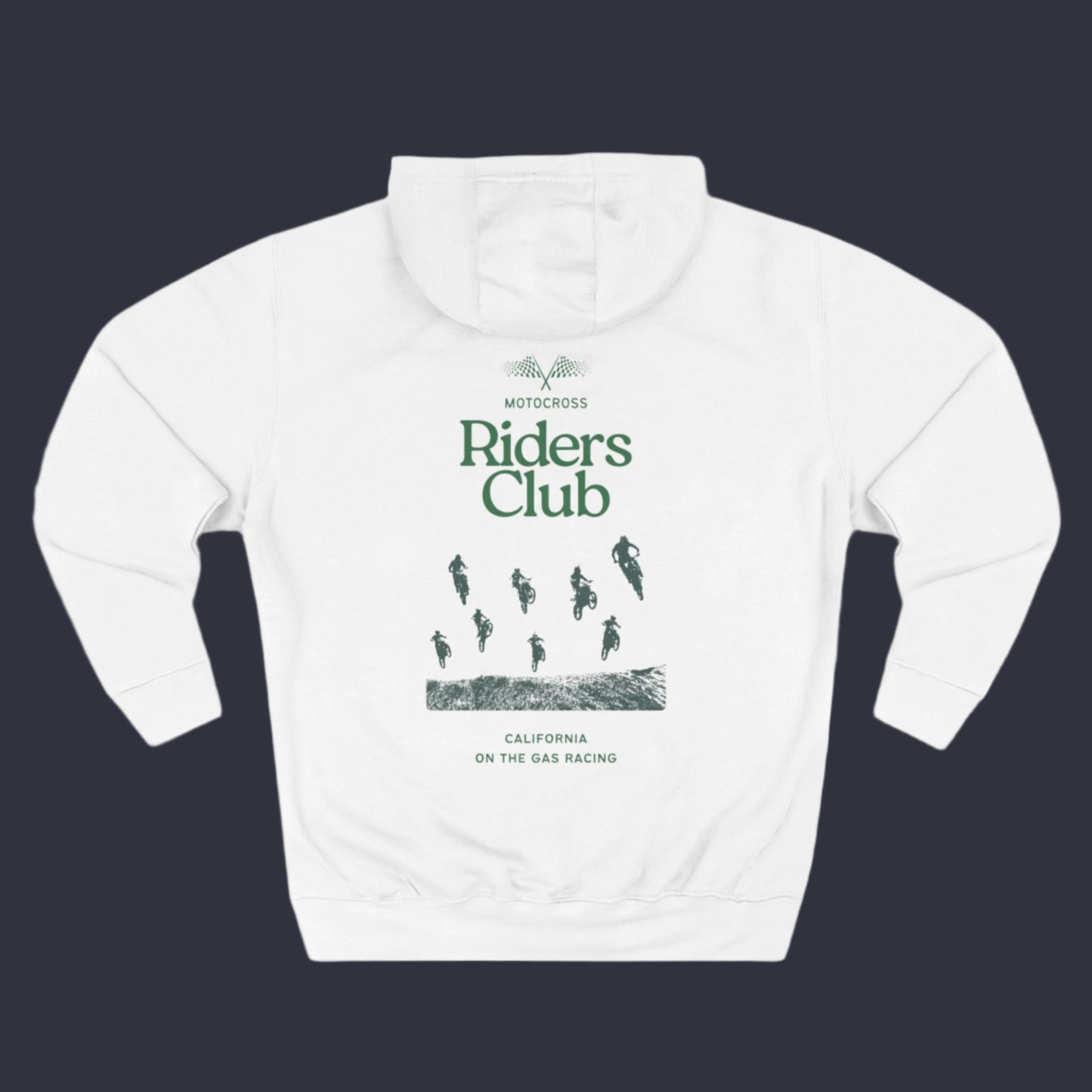 Fleece Hoodie - 'On the Gas' Motocross Riders Club Graphic